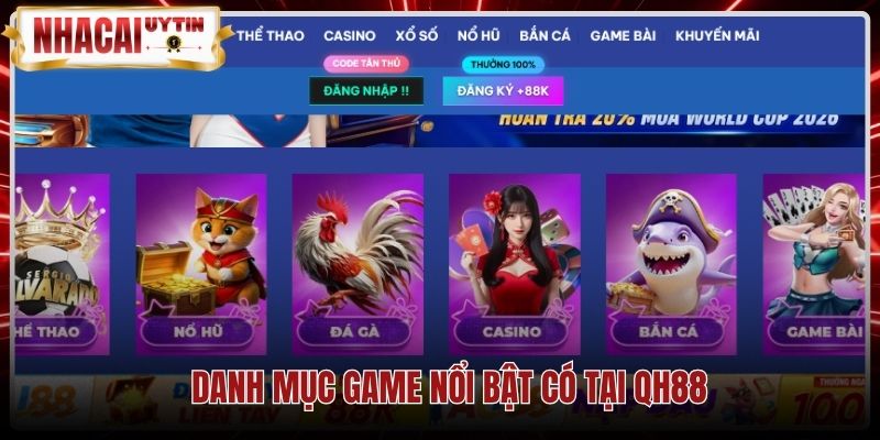 Danh mục trò chơi thể thao sòng bạc trực tuyến QH88